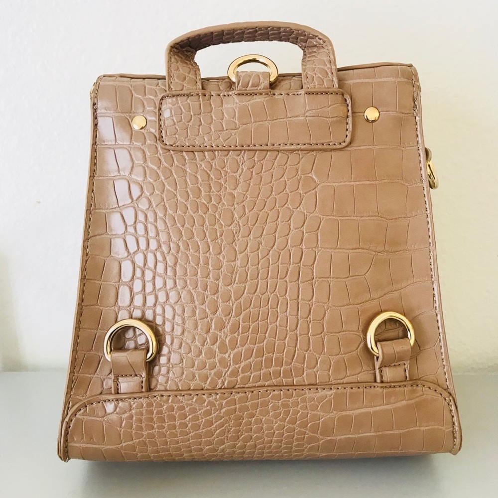 Croc Embossed Mini Backpack - Beige - Picture 3 of 5